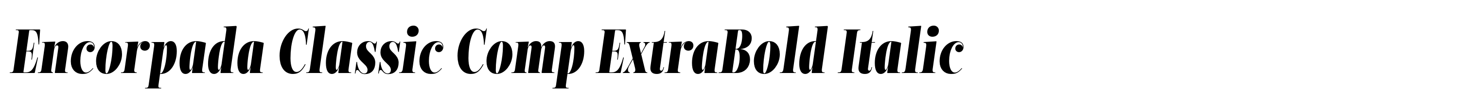 Encorpada Classic Comp ExtraBold Italic